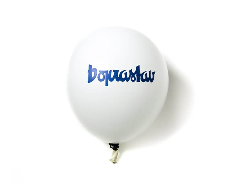 Tampónová potlač logo Doprastav na balon 2