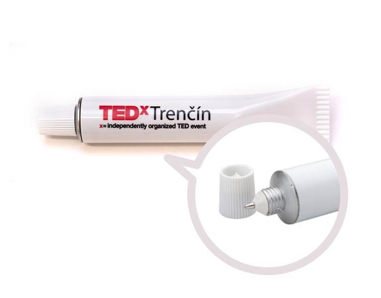Tampónová potlač logo Tedx Trenčín na pero