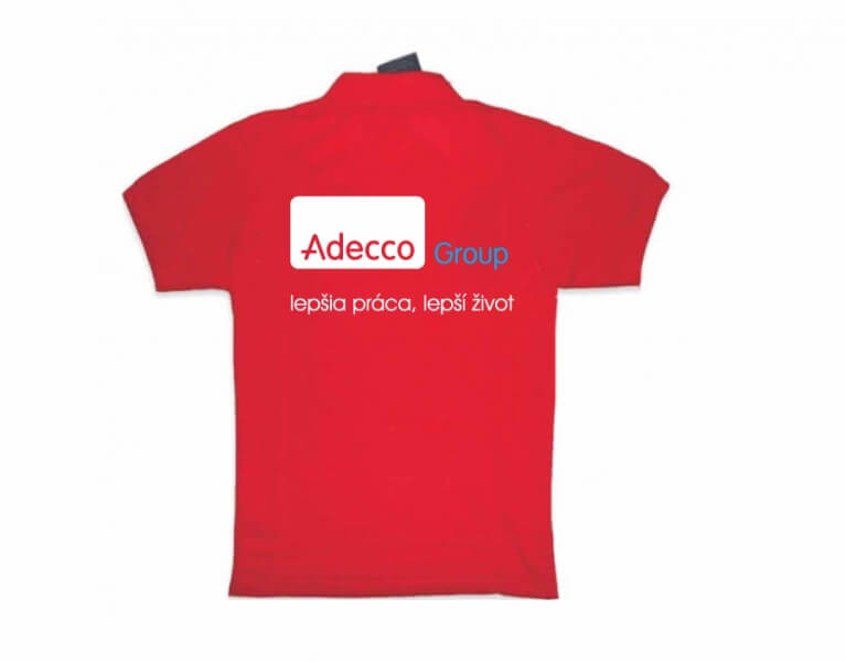 Sietotlac logo Adecco na tricko