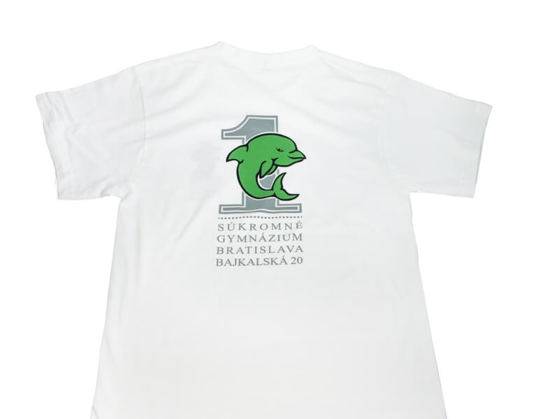 Sietotlac logo Sukromne gymnazium BA Bajkalska 20 na tricko