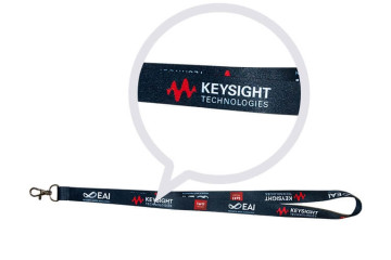 Sublimácia logo Keysight na šnúrku na krk Sublimacia logo Keysight na snurku na krk