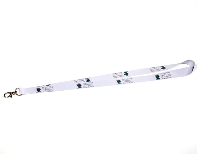 Sublimacia logo Sukromne gymnazium BA snurka na krk