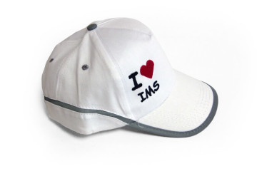 Výšivka logo I love IMS na šiltovku 2 Vysivka ligo I love IMS na siltovku 2