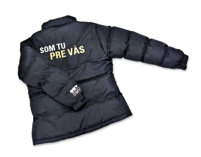 Výsivka logo OMW na zimni bundu