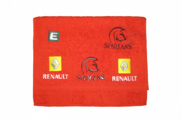 Vysivka logo Renault na rucnik