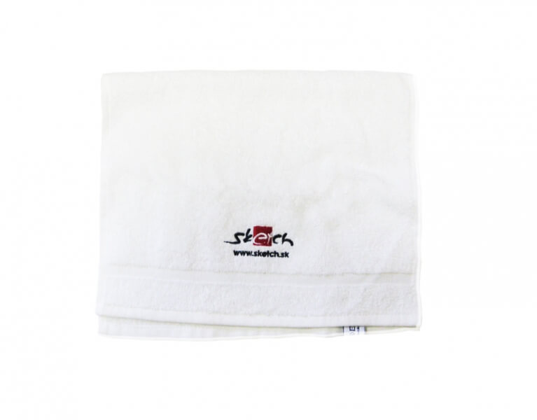 Vysivka logo Sketch na rucnik