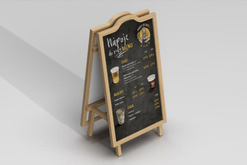 Reklamná tabula menu Reklamná tabula menu