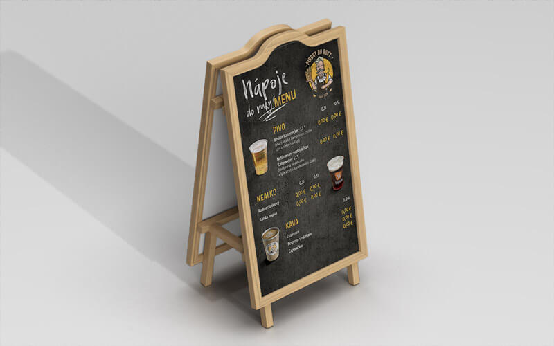 Reklamná tabula menu