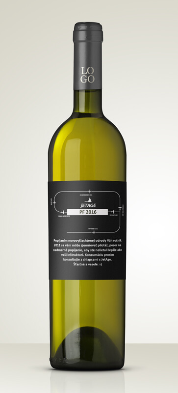 etiketa na víno pf darček