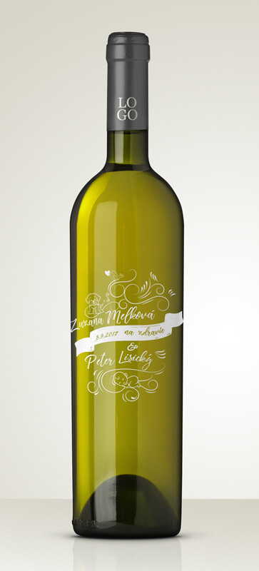 Svadobná etiketa na víno