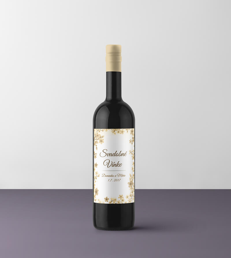 Svadobná etiketa na víno
