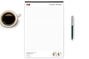 hlavičkový papier logo a kontaktné informácie, farebná lišta hlavičkový papier logo a kontaktné informácie, farebná lišta