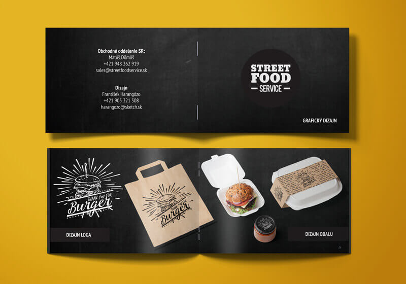 Prezentačná brožúra pre fastfood concept