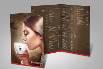 Menu lístek jako bržúra Menu lístek jako bržúra