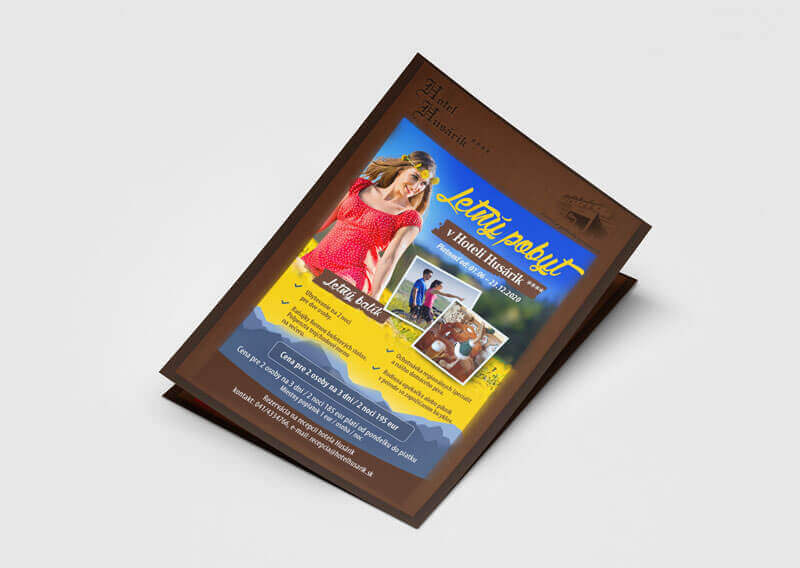 Leták pre hotel husárik - sezónna ponuka ubytovania