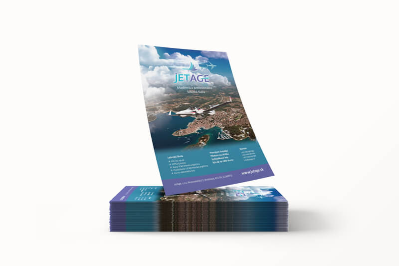 letecká škola propagačný leták