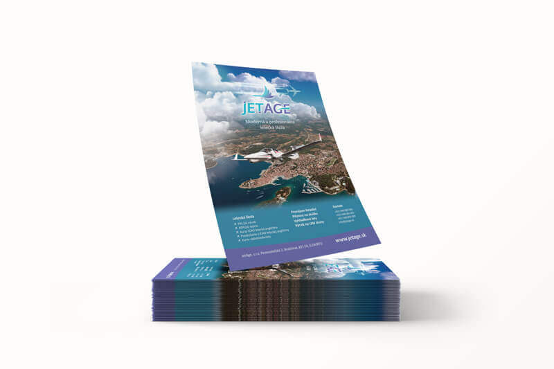 letecká škola propagační leták