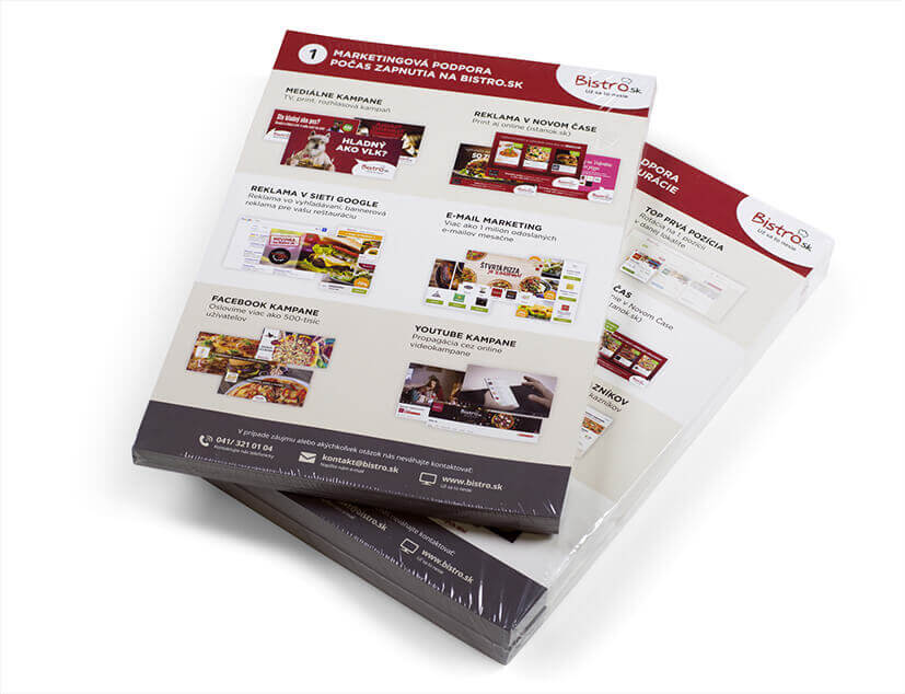 Letáky bistro nabídka
