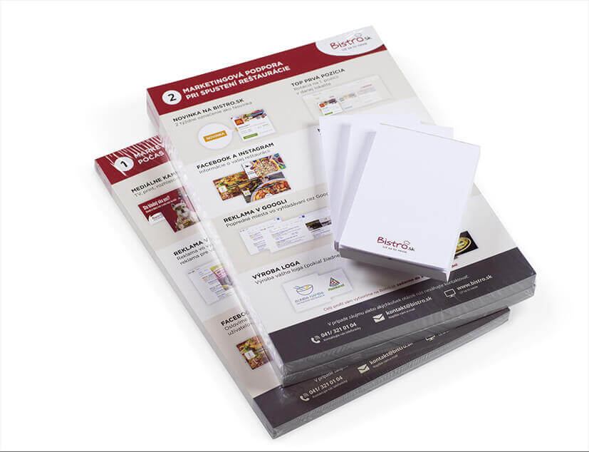 Letáky a poznámkové bloky