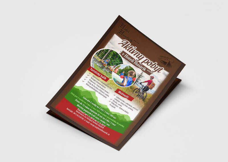 Leták pro hotel Husárik - sezónní nabídka ubytování