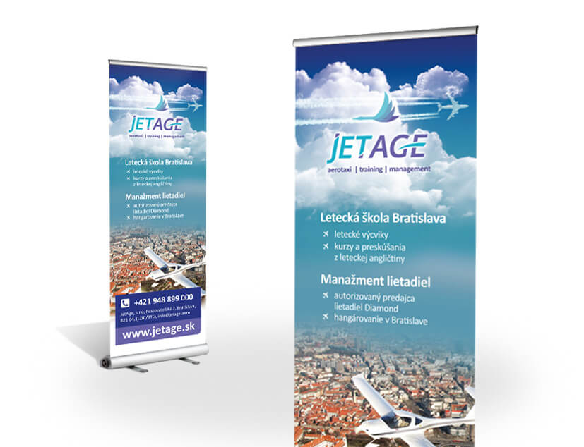 prezentačný rollup s vlastným grafickým návrhom