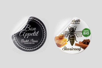 Okruhlé papierové nálepky pre produkty Okruhlé papierové nálepky pre produkty