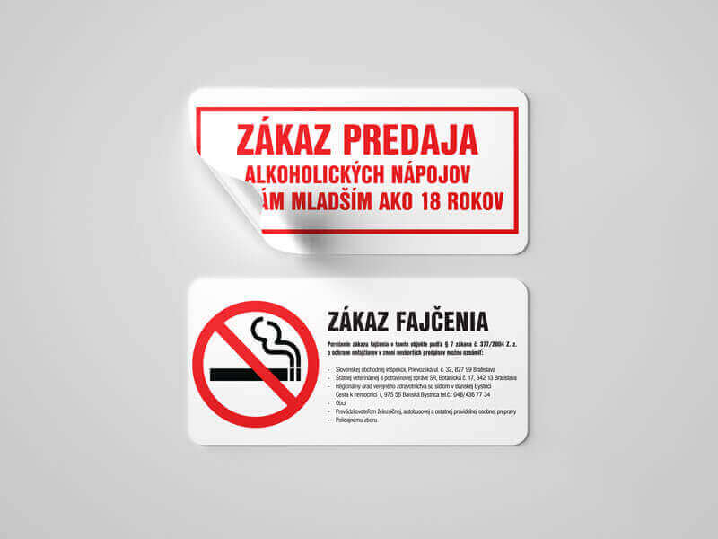 Informačné - bezpečnostné nálepky
