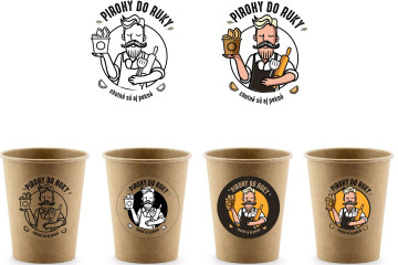 Nálepky s grafikou na popapierové sklenice