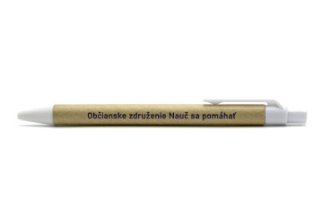 Papierové pero s tampónovou potlačou