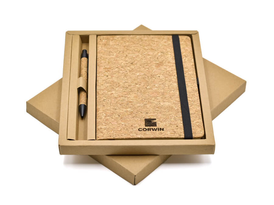 Korkový zápisník s perem