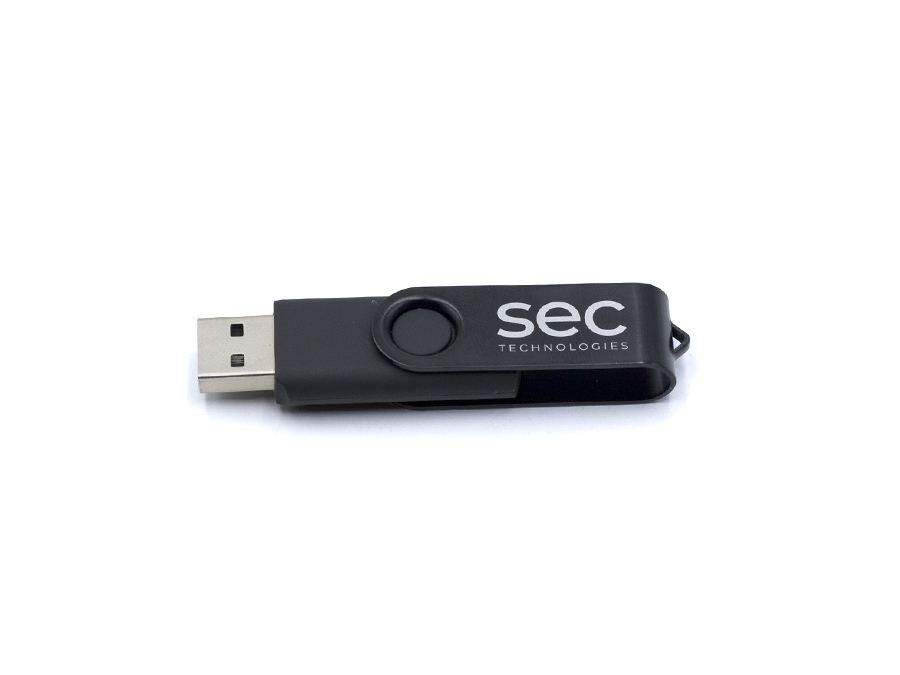 usb kľúč s potlačou loga sec