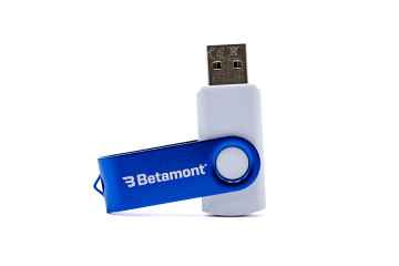 usb kľúč s jednofarbnou potlačou loga