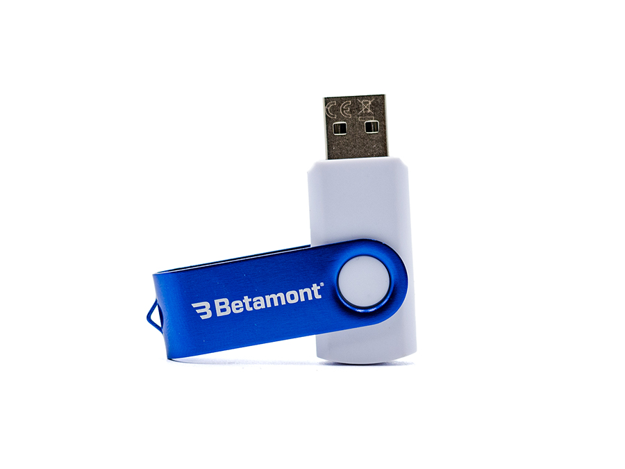 usb kľúč s jednofarbnou potlačou loga