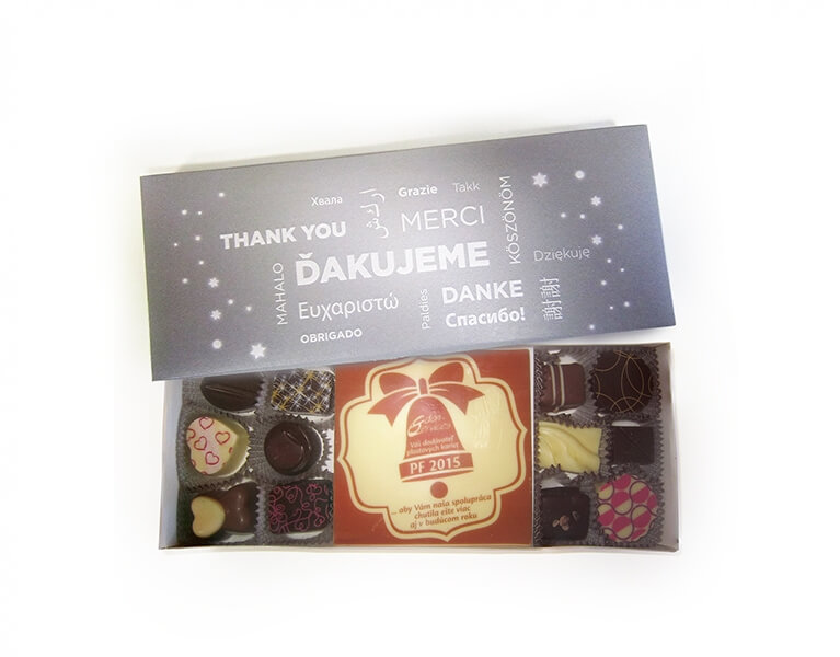 Pralinky s potlačou loga