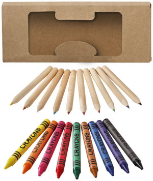 Sada ceruziek a pasteliek, 19 ks - Reklamnepredmety