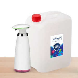 Sada dávkovač Helpmation + 5L alkoholová dezinfekcia
