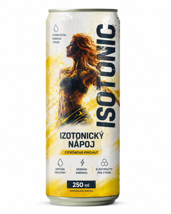 Izotonický citrónový nápoj v plechovke 250 ml