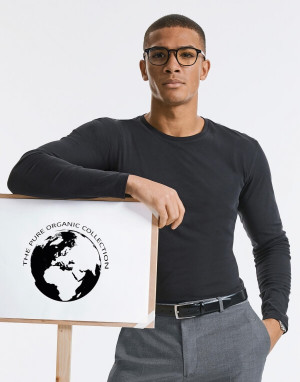 Pánske tričko s dlhými rukávmi Pure Organic - Reklamnepredmety