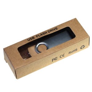 EKOBOX papierová krabička na USB kľúč, 9 x 3 cm - Reklamnepredmety