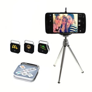 SELFIE SET - bluetooth spúšť pre SMARTPHONE/ IPHONE + statív - Reklamnepredmety