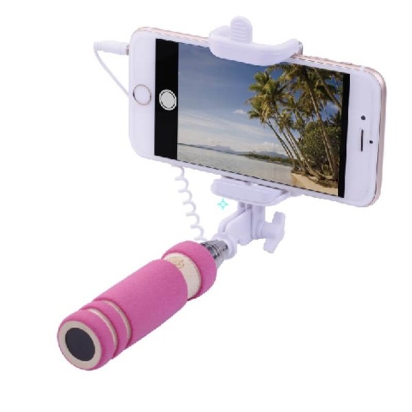 Micro selfie tyčka s káblom a zabudovanou spúšťou