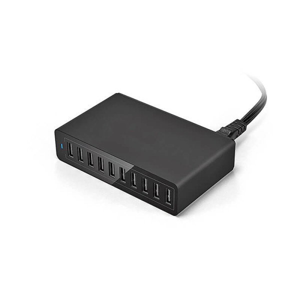 Sieťový USB adaptér s 10 USB výstupmi, 50 WATT