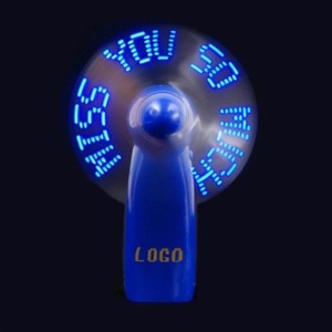 Prenosný LED vetráčik so svietiacim textom či logom - Reklamnepredmety