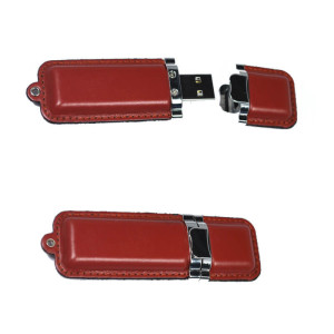Kožený USB flash disk vhodný pre potlač - Reklamnepredmety