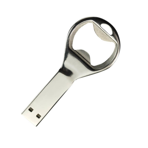 Kovový USB flash disk v tvare otvárača