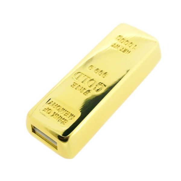 Výsuvný USB flash disk v tvare zlatej tehly