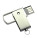 Moderní kovový mini USB flash disk s otočným konektorem - UDM085_3 - variant PU UDM085-q00001