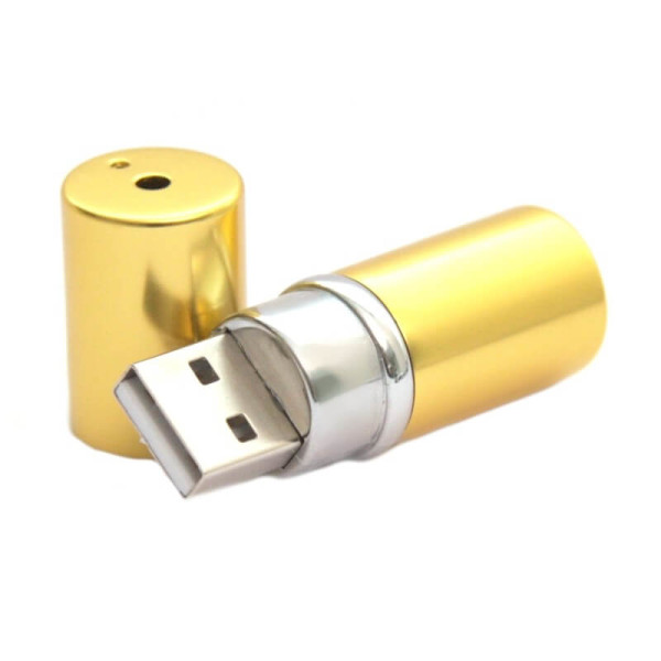 Luxusný dámsky kovový USB flash disk v tvare rúžu