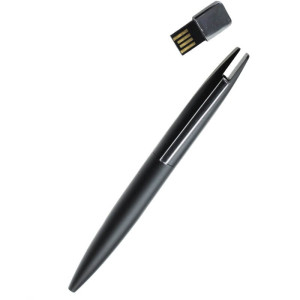 Miniatúrny USB kľúč v dizajnovom písacom pere - Reklamnepredmety