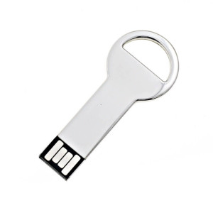 Strieborný USB flash disk v tvare kľúča - Reklamnepredmety